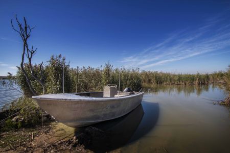 Boat Parked on the Meningie Lake