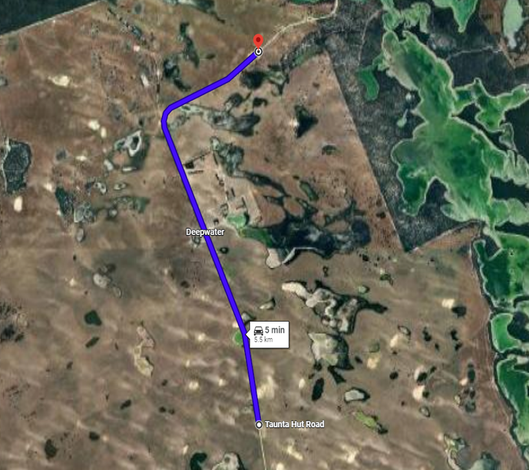 Taunta Hut Road - Re-sheet works location - Sept 2026