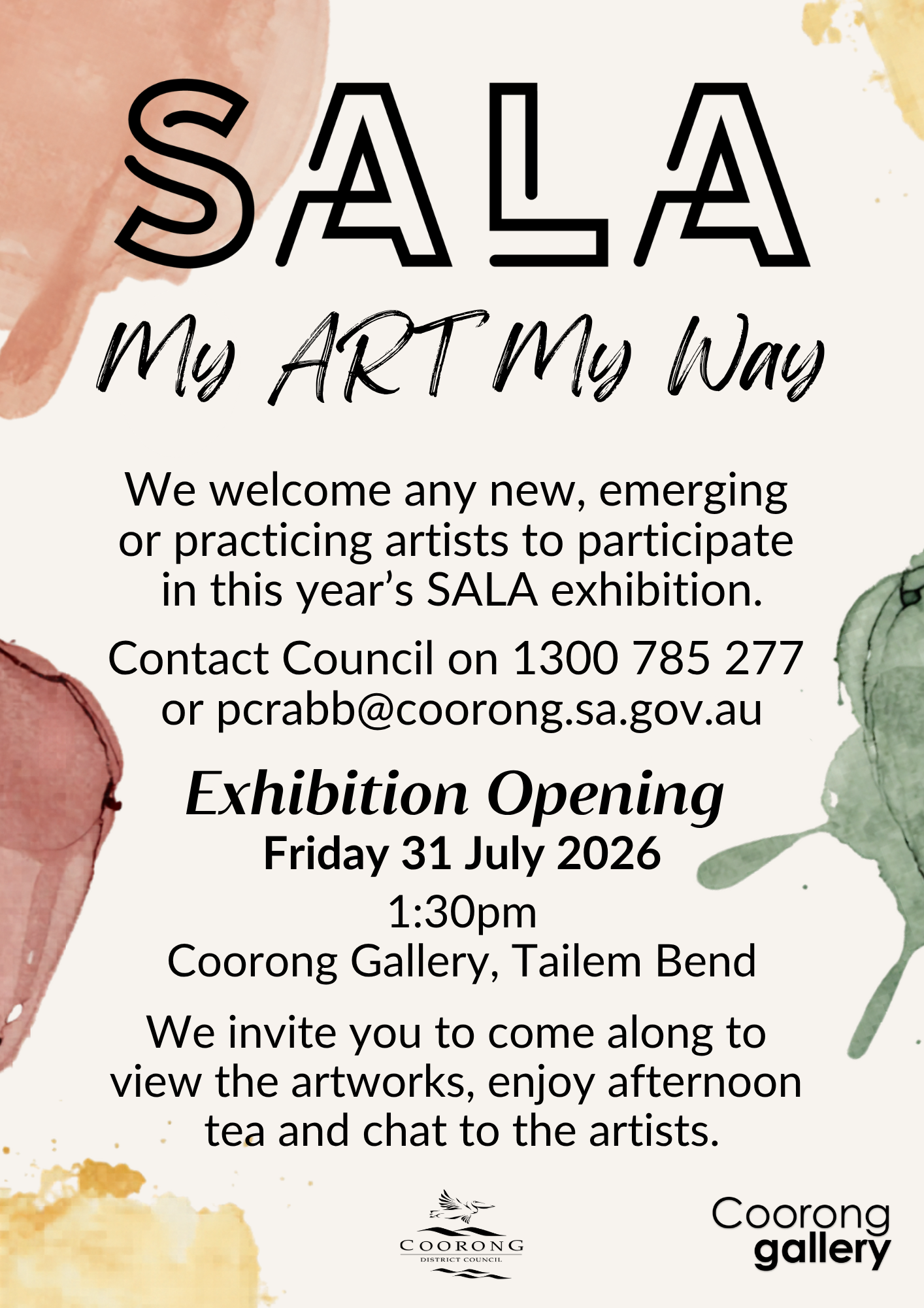 Coorong Gallery 2026 SALA Exhibition poster