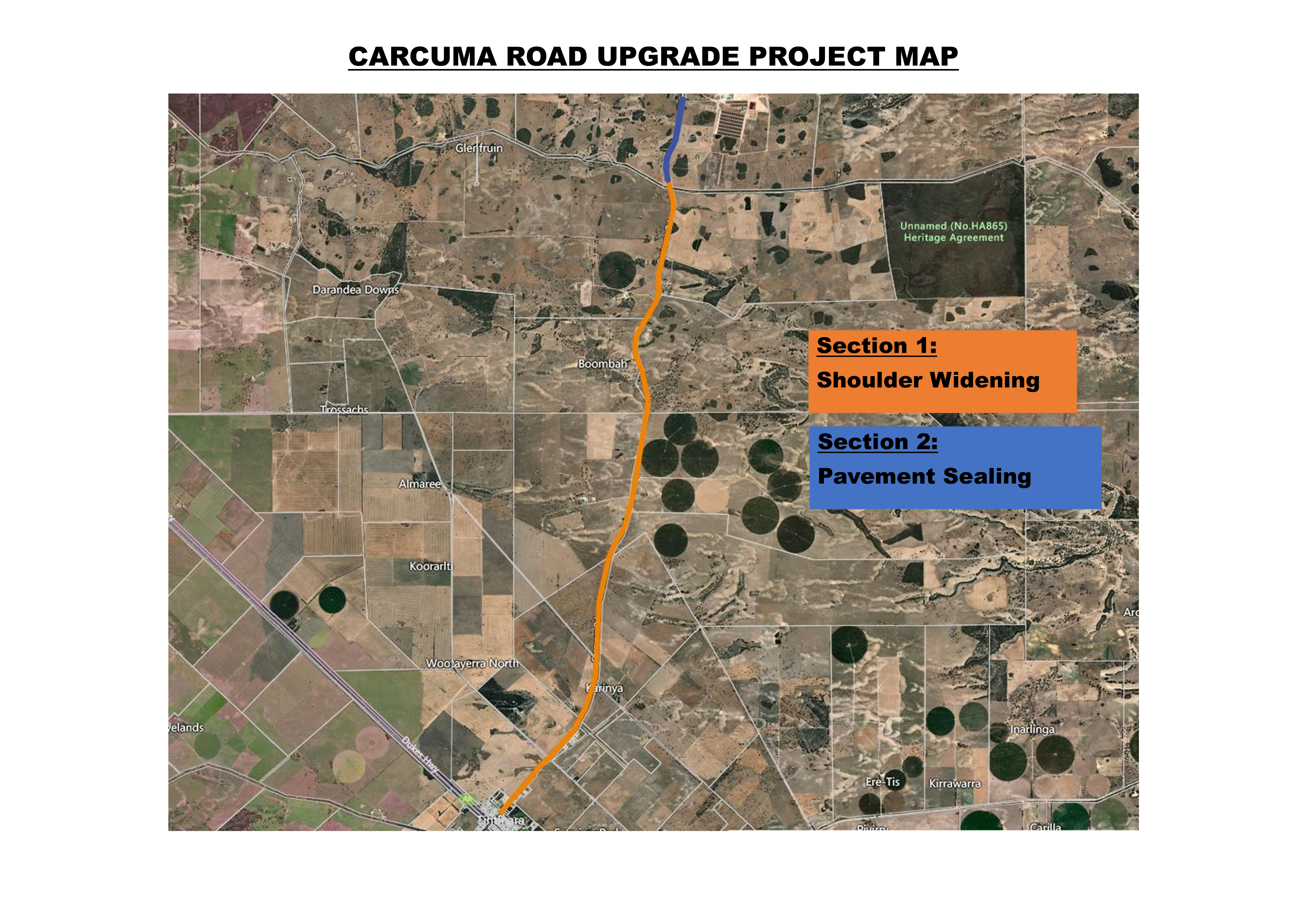 Carcuma Road upgrade project map