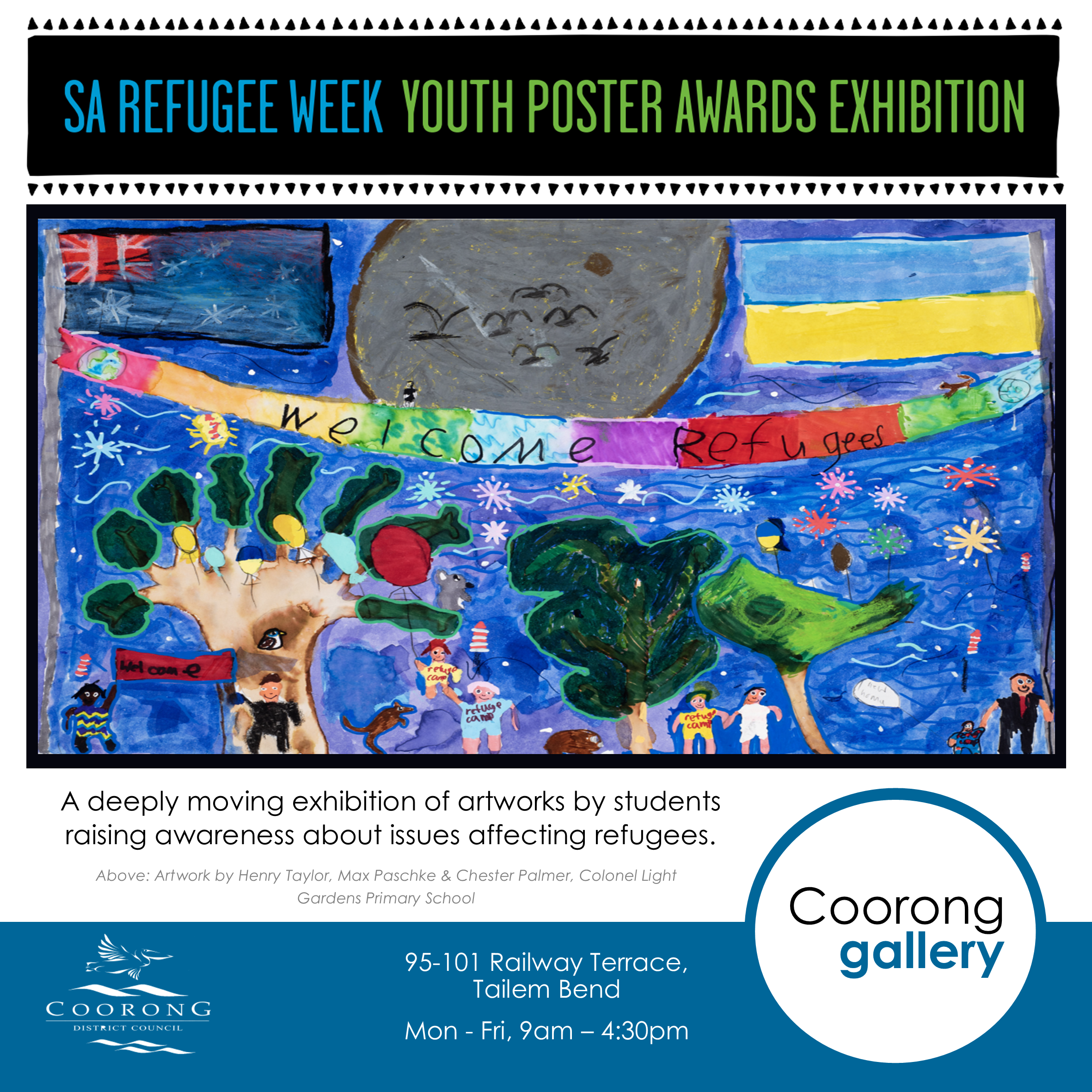 Coorong Gallery - 2024 Refugee Exhibition facebook tile