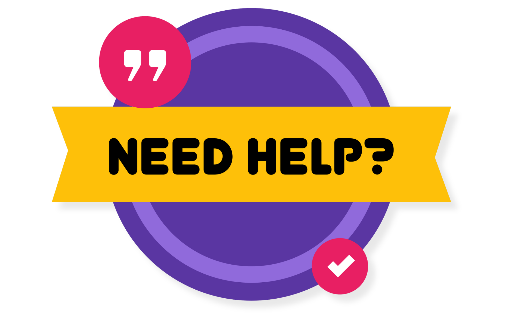 Need help image - transparent background