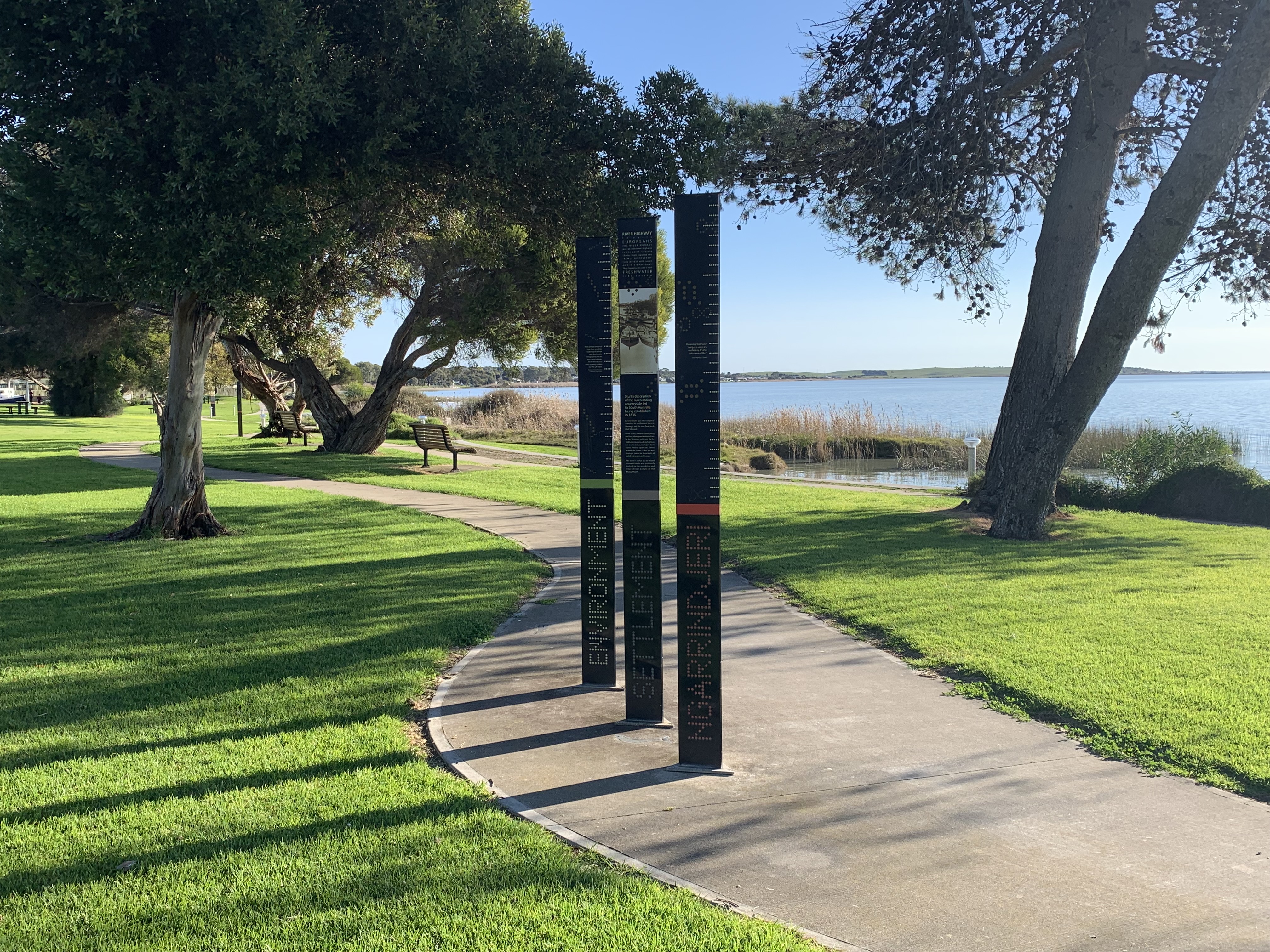 Meningie - pelican path poles_1
