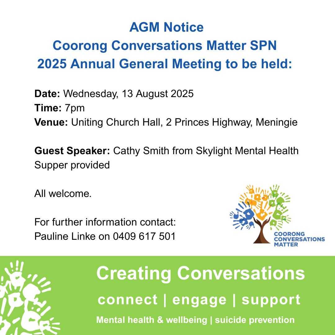 Coorong Conversations Matter - 2025 AGM notice