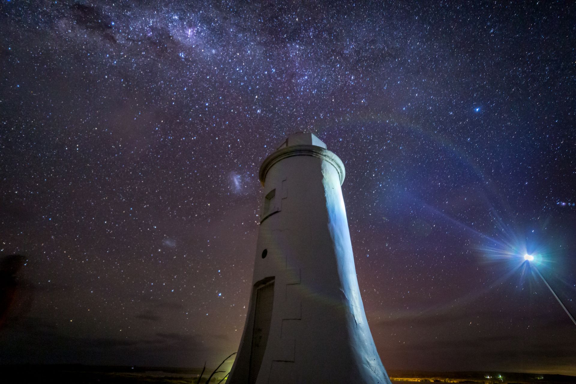 Point Malcolm Lighthouse by night