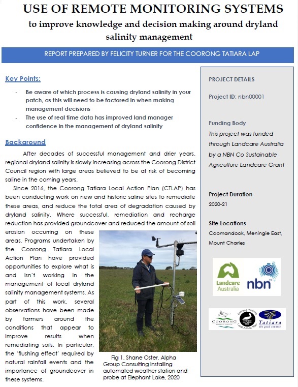 FINAL USE OF REMOTE MONITORING SYSTEMS Fact Sheet FINAL USE OF REMOTE MONITORING SYSTEMS Fact Sheet
