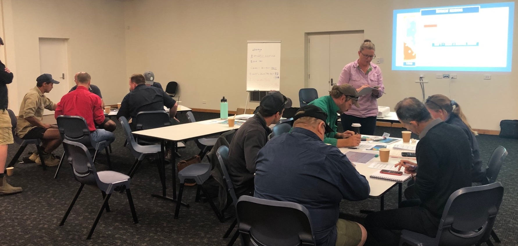 Participants working on interactive activities at the Bordertown Workshop