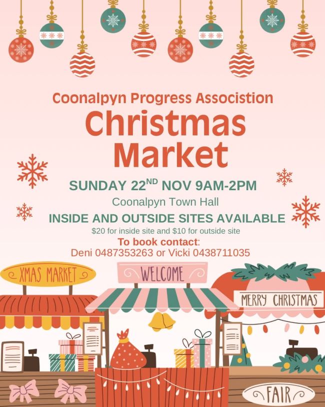 2026 Coonalpyn Christmas Market poster - 22 Nov