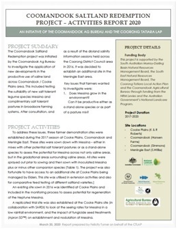 3 Coomandook Saltland Pasture Redemption Report page 1