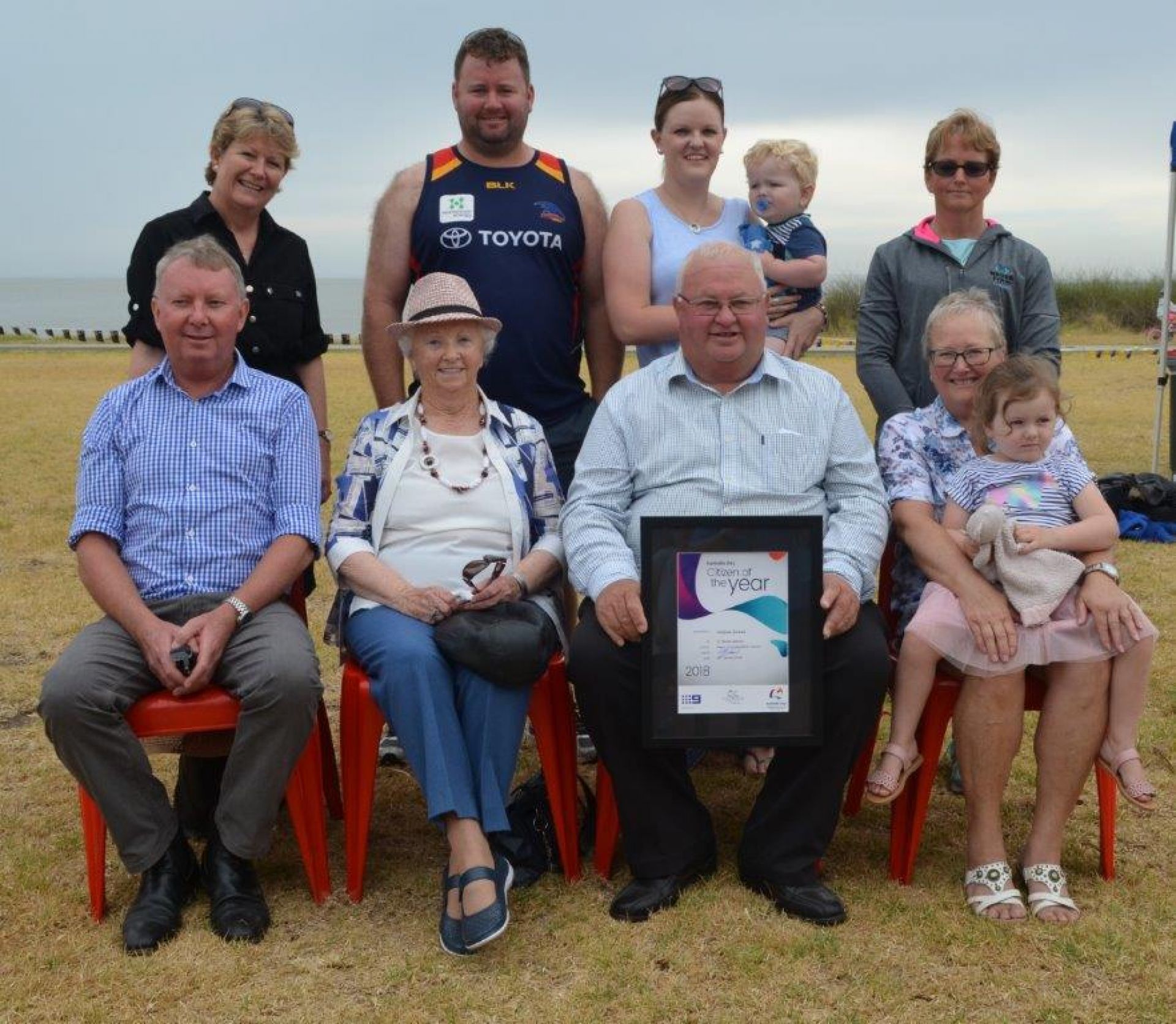 2018 Meningie Citizen of the Year - Andrew Dawes and family