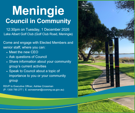Meningie Council in Community Session - 1 December 2026