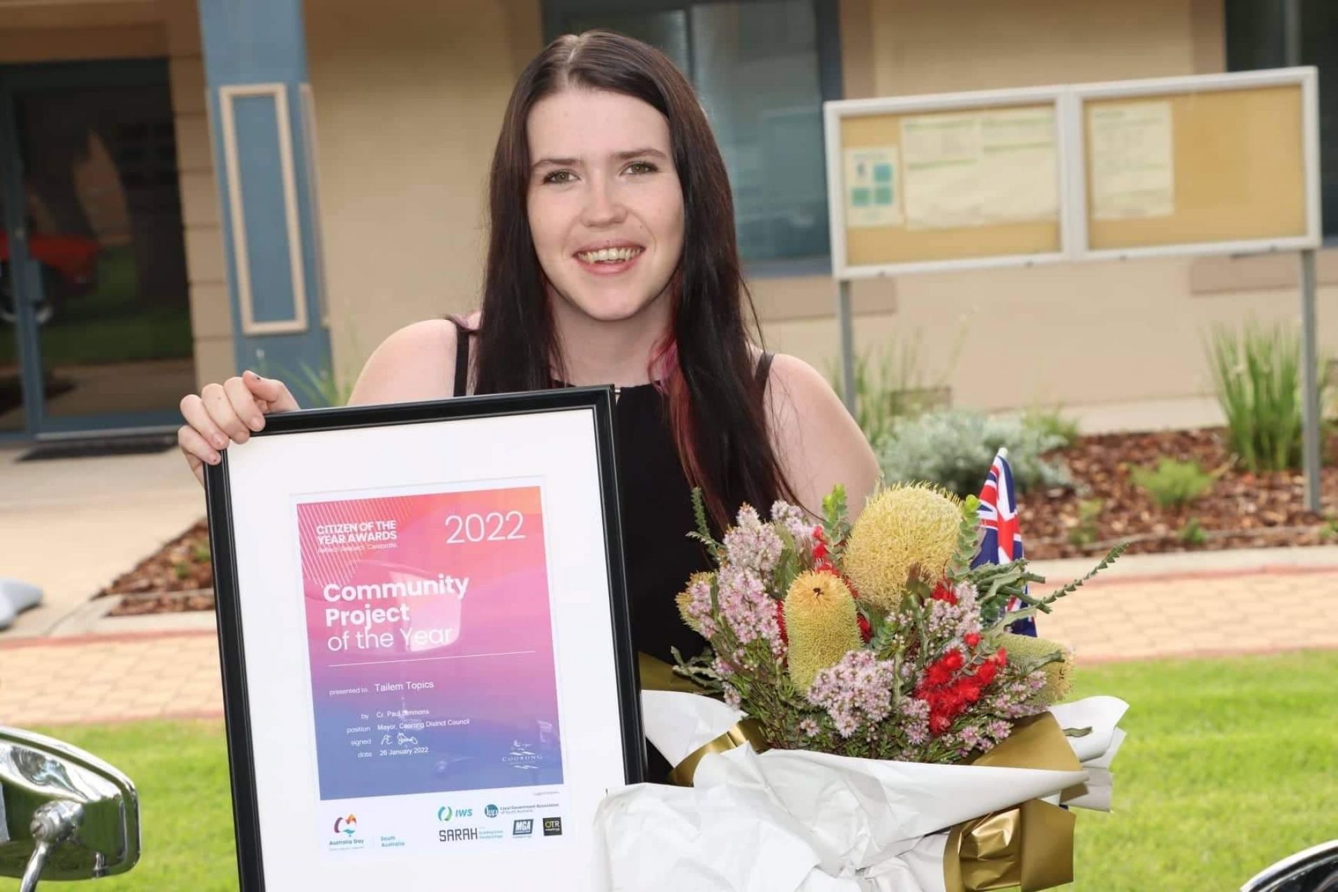 Australia Day 2022 - Tailem Topics, Editor Jo McGrath - Tailem Bend Community Project of the Year (Credit - TB Progress Association)