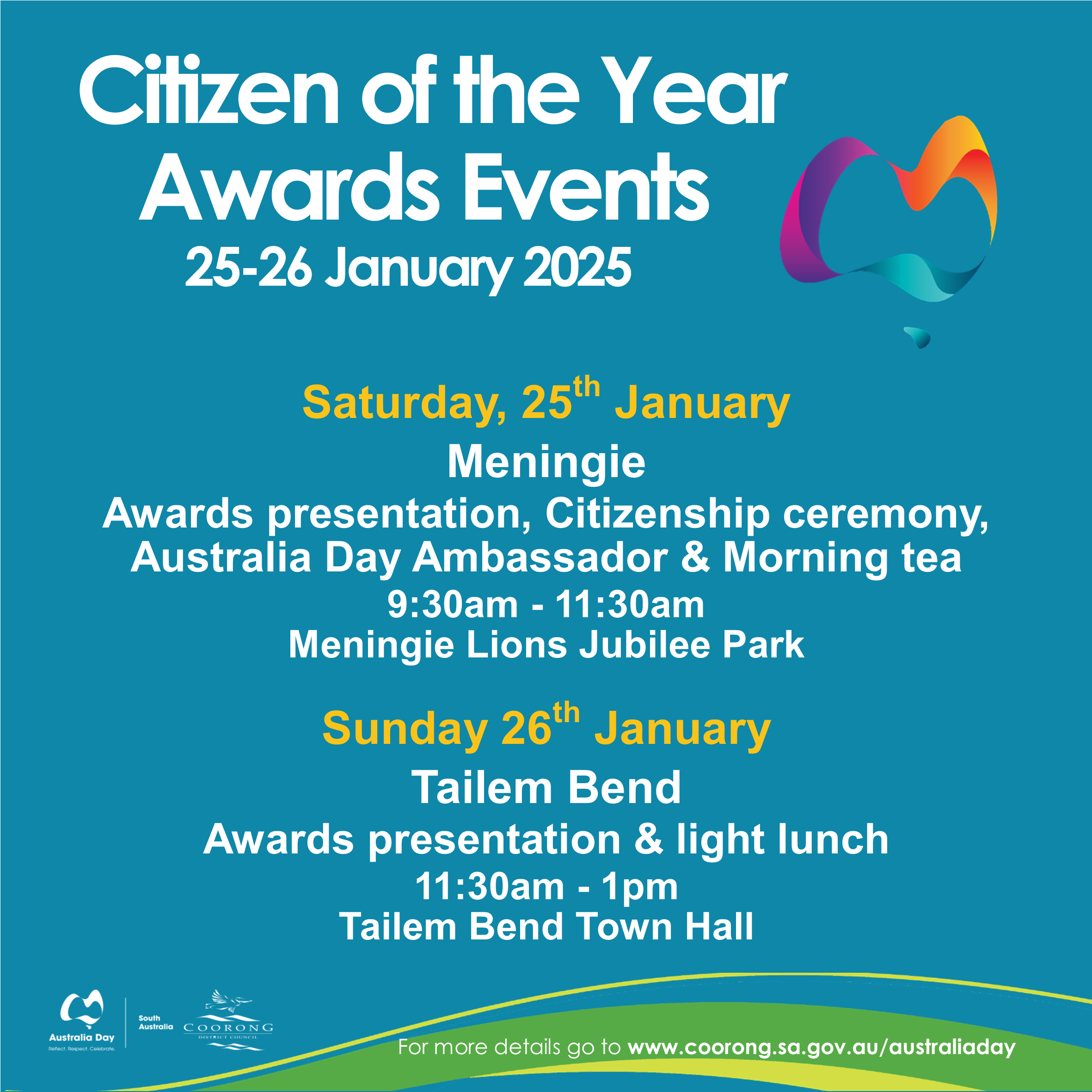 Australia Day 2025 events Facebook tile - both