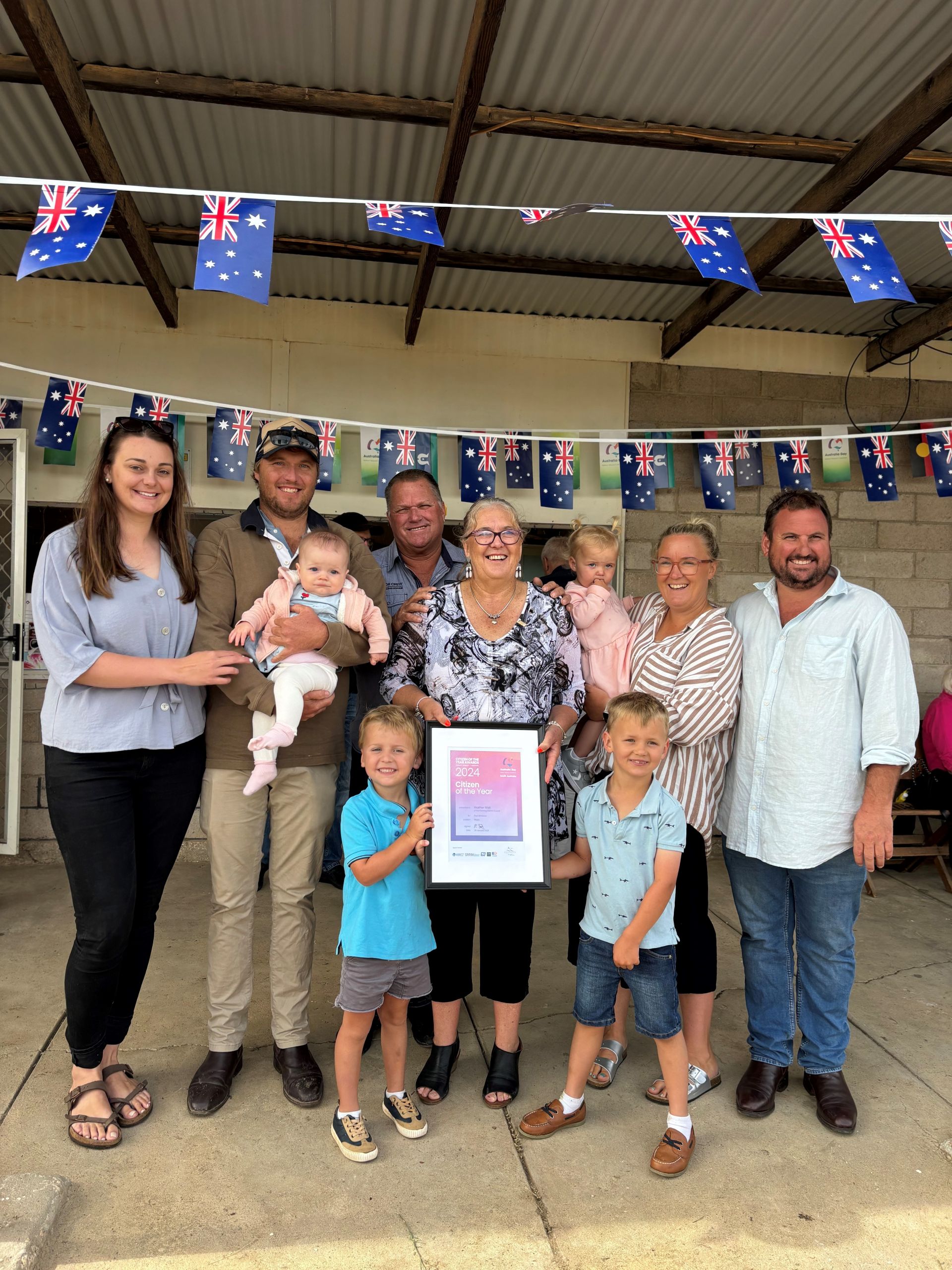 2024 Citizen of the Year - Jabuk - Heather Wait and family - 26 Jan 2024